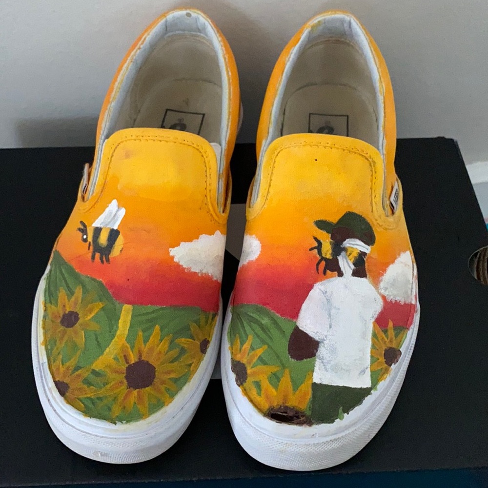 Custom Tyler The Creator Slip On Vans